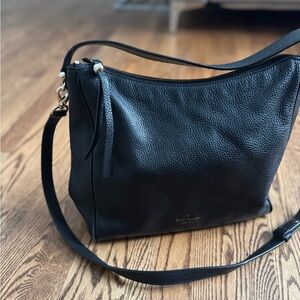 Kate Spade Black Pebbled Leather Shoulder Bag